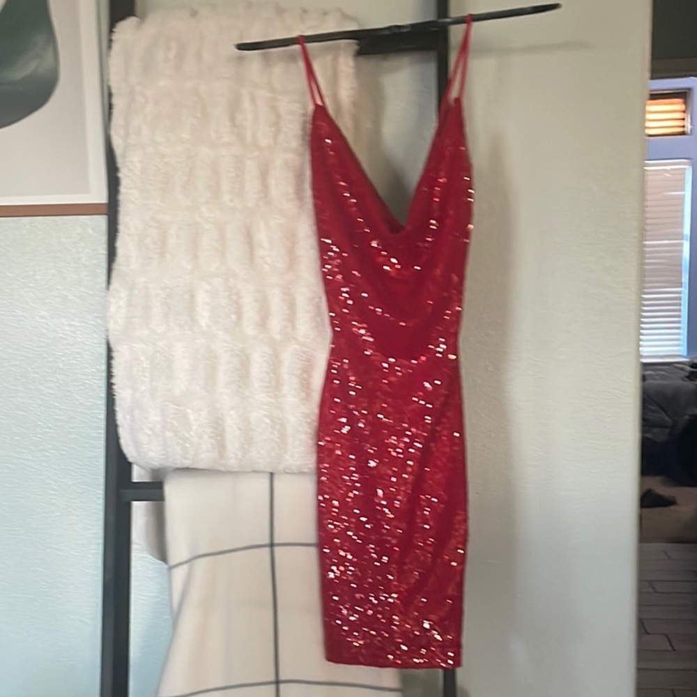 Windsor Red Sequin Mini Dress